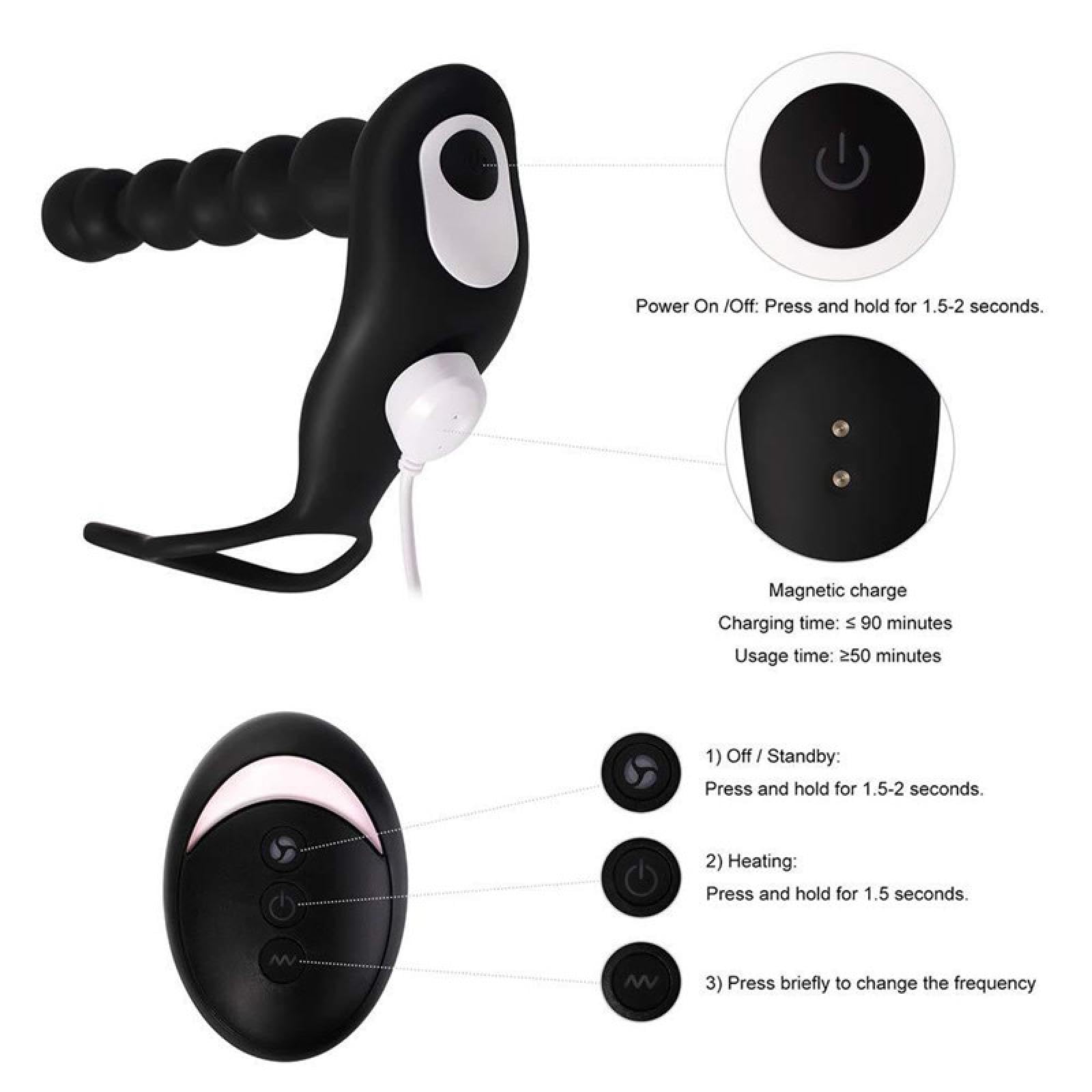 Plug anale Uomini senza fili vibratore anello vibratore plug anale butt plug giocattolo Per uomini masturbatore dildo macchina del sesso giocattoli sexy per adulti tappi per allenamento di testa