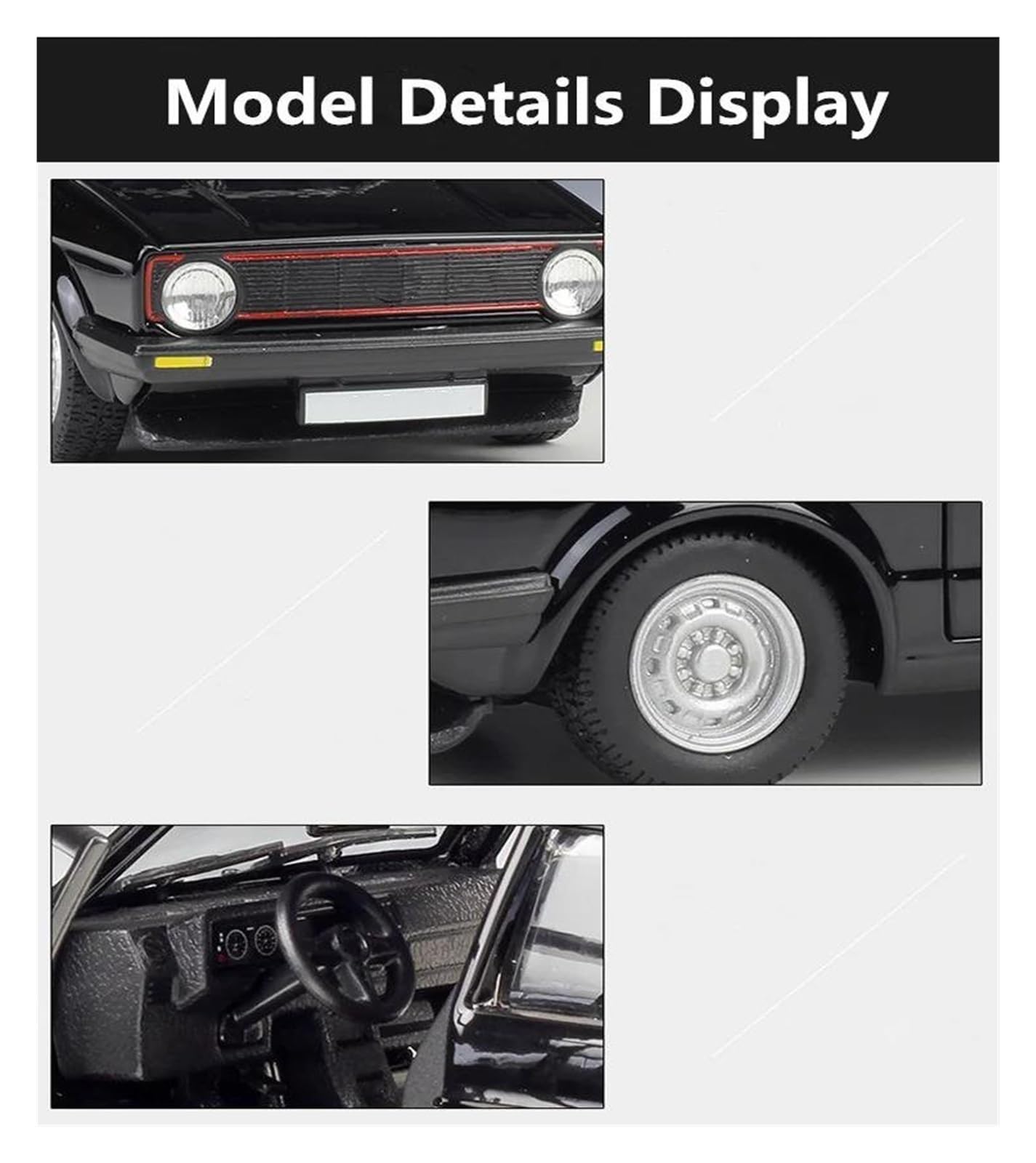 1:24 Per Golf Mk1 GTI 1979 Modellino Di Auto In Metallo Pressofuso Riproduzioni Scala(rosso)