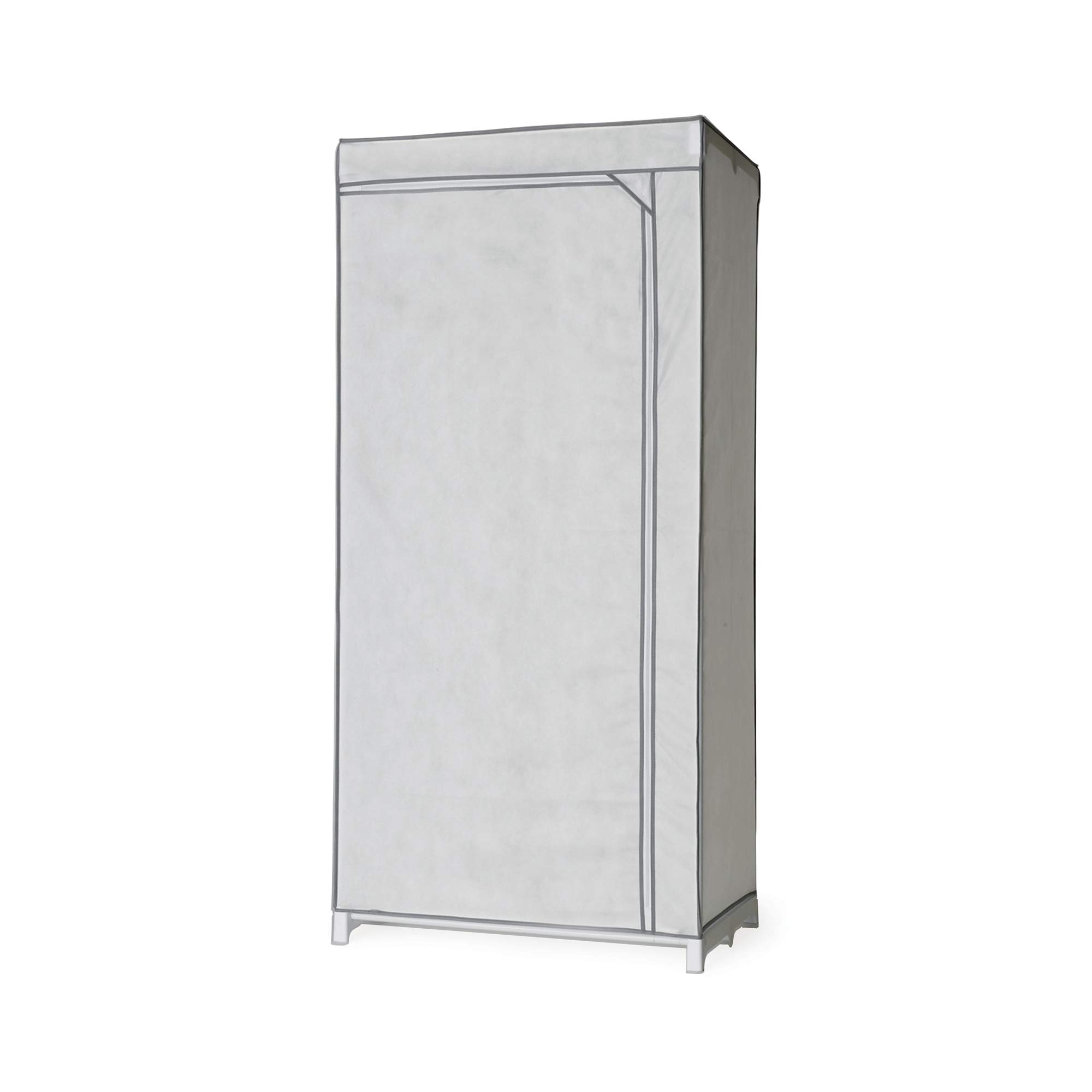 Compactor World of Storage Metal Frame Portable Wardrobe, Polypropylene, White, 75 x 50 x 160 cm, Product Code RAN1072, Structure Non Woven 85G Plastic CONNECTORS