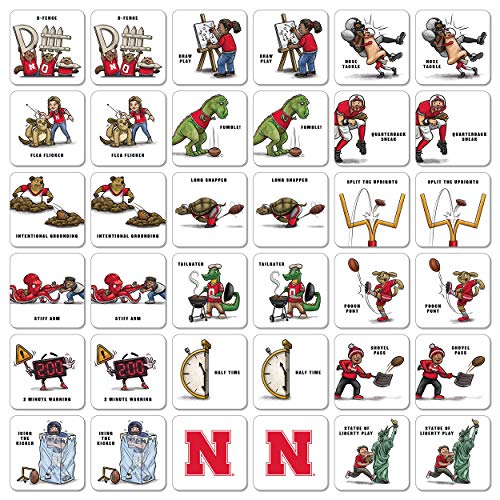 Image of YouTheFan NCAA Officially-Licensed Memory Match Game - Humorous, Team-Specific, Original Hand-Drawn Artwork, Fun for the Whole Family, for Fans Young and Old