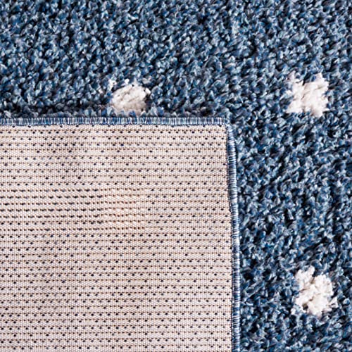 Tapete SAFAVIEH Calico Shag 160x90 cm Azul y Marfil miniatura 7