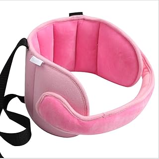 StoHua Soporte para la cabeza del asiento del coche para niños, banda de apoyo para la cabeza de dormir, para niños pequeños, para viajes de bebé, ayuda para siestas, color rosa