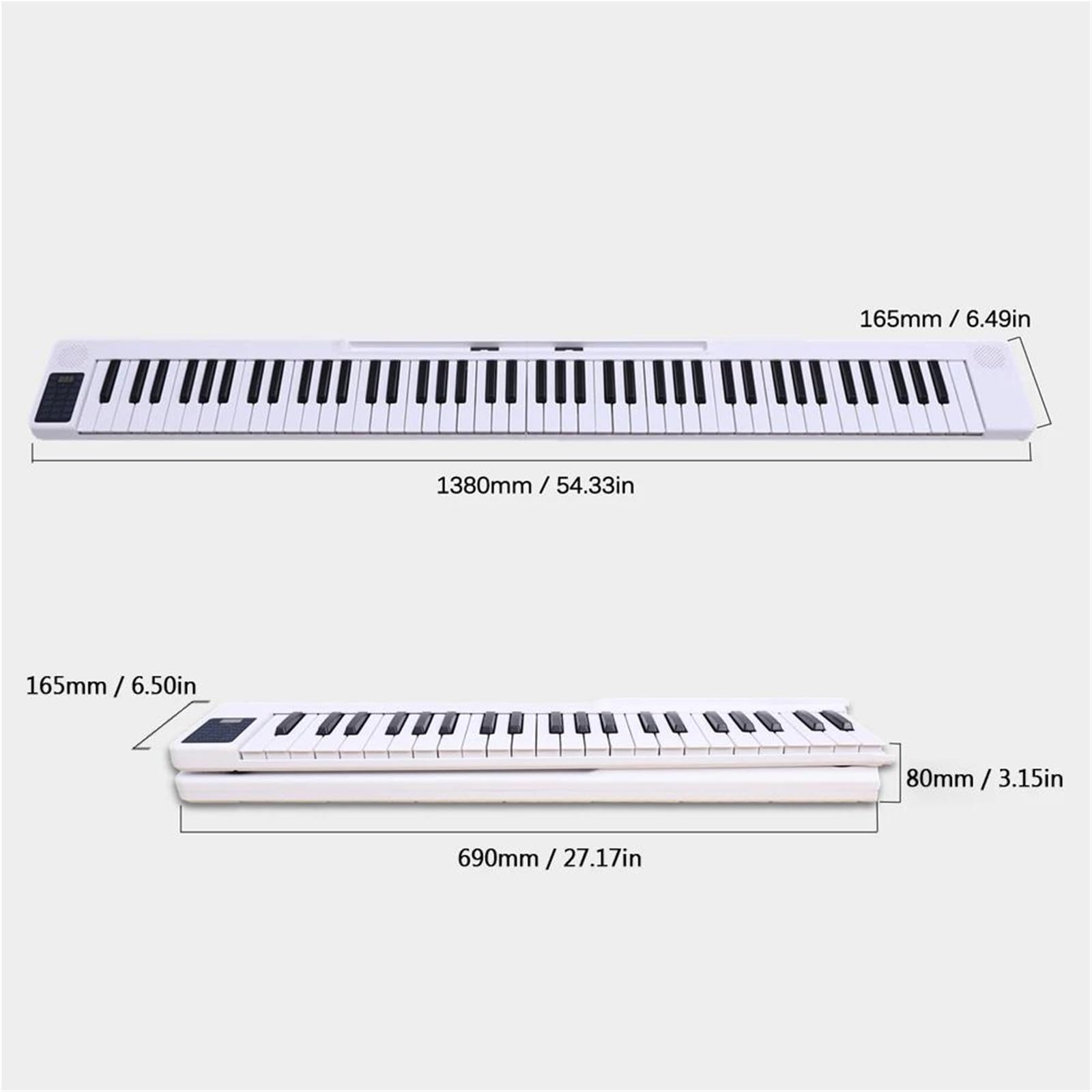 Tastiera Digitale Per Principianti Pianoforte Digitale Pieghevole Portatile Da 88 Tasti Tastiera Elettronica Multifunzionale Per Pianoforte(Set1)