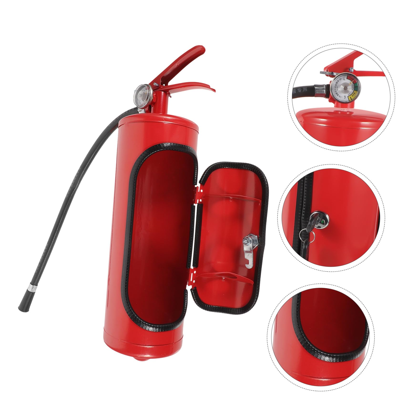 BETOOKY Feuerlöscher Weinkiste Metall Rotwein Aufbewahrungsbox Geschenk Feuerwehrmann Dekorativer Weinhalter für Zuhause und Bar