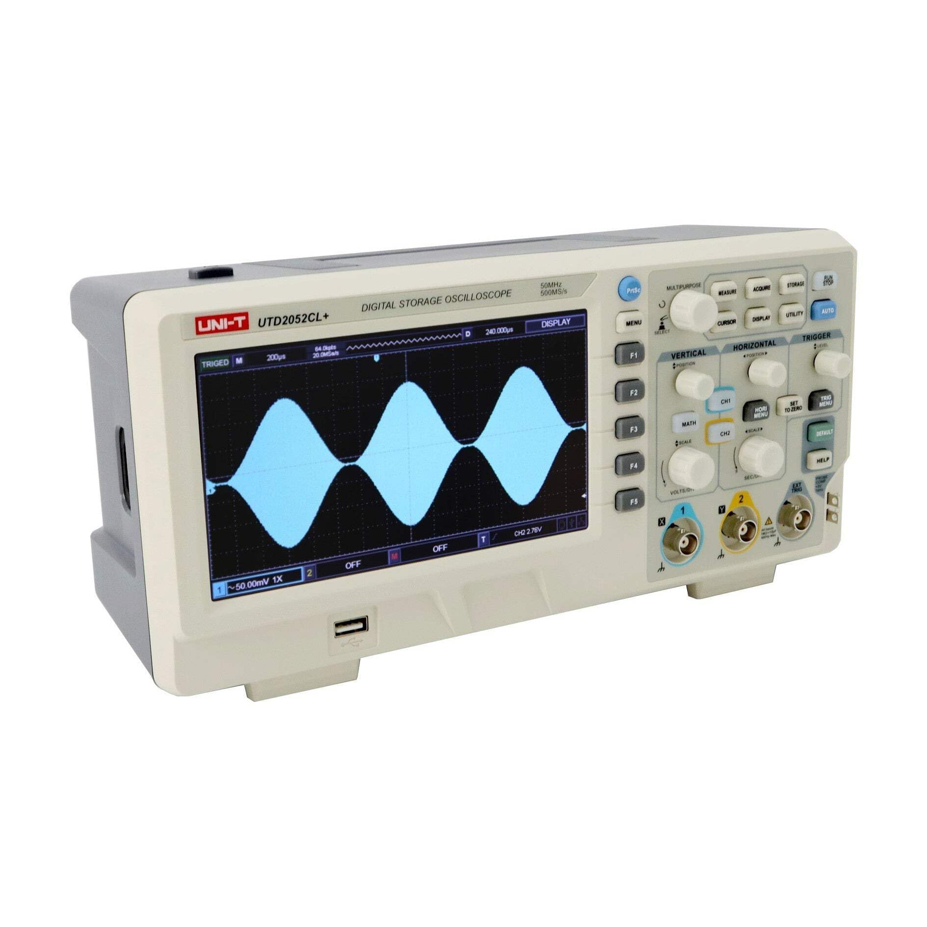 UNI-T Oszilloskop, UTD2052CL+, 2 Kanäle, 50 MHz