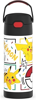 Thermos FUNtainer Stainless Steel Water Bottle with Pokémon Design