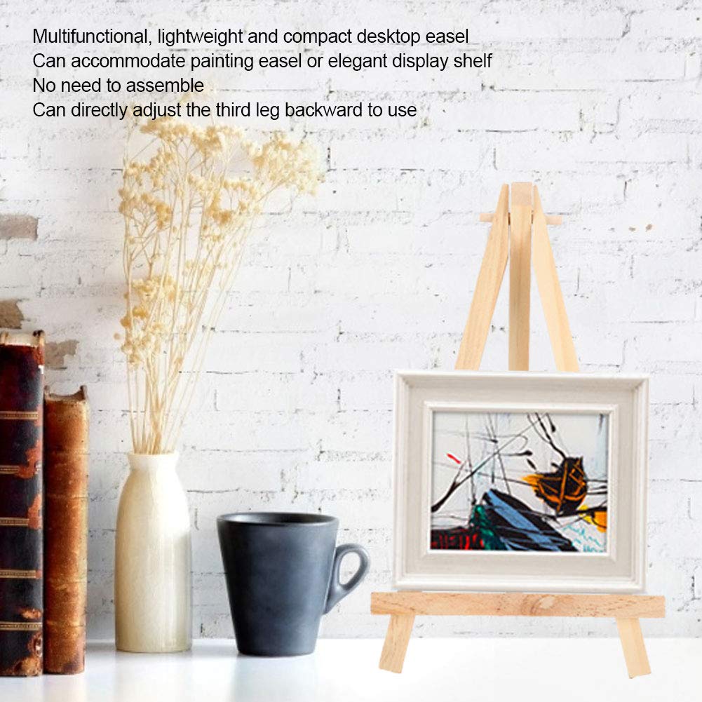 Mini supporto per quadri, mini cavalletto da esposizione 11 x 19 cm, compatto per l'esposizione di piccoli dipinti, esposizione di insegne per negozi e presentazioni per uffici