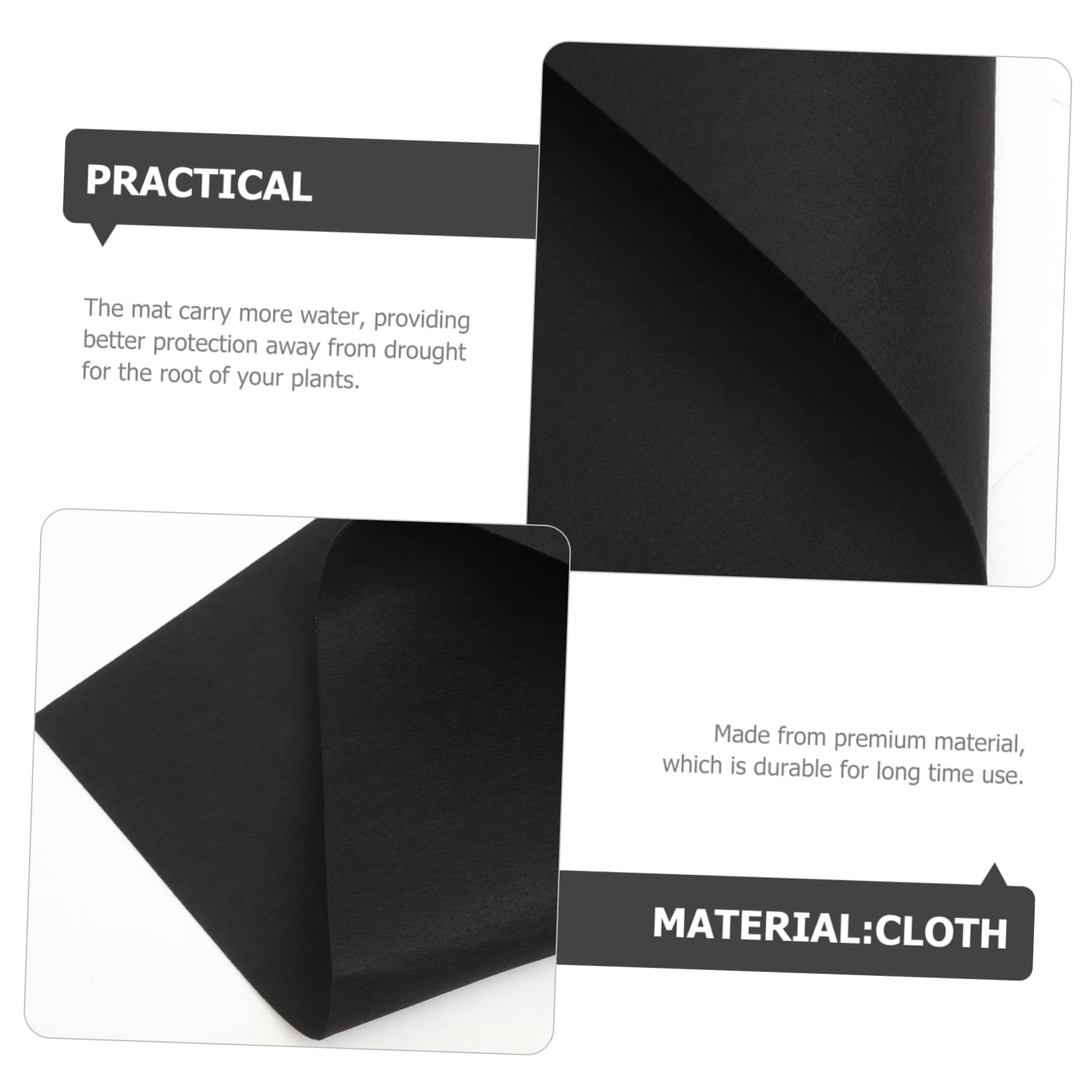 Abaodam 1 Set Watering Mat Planter Pot Absorbent Cushion Cloth Plant Automatic Watering Cushion Black Plant Automatic Watering System