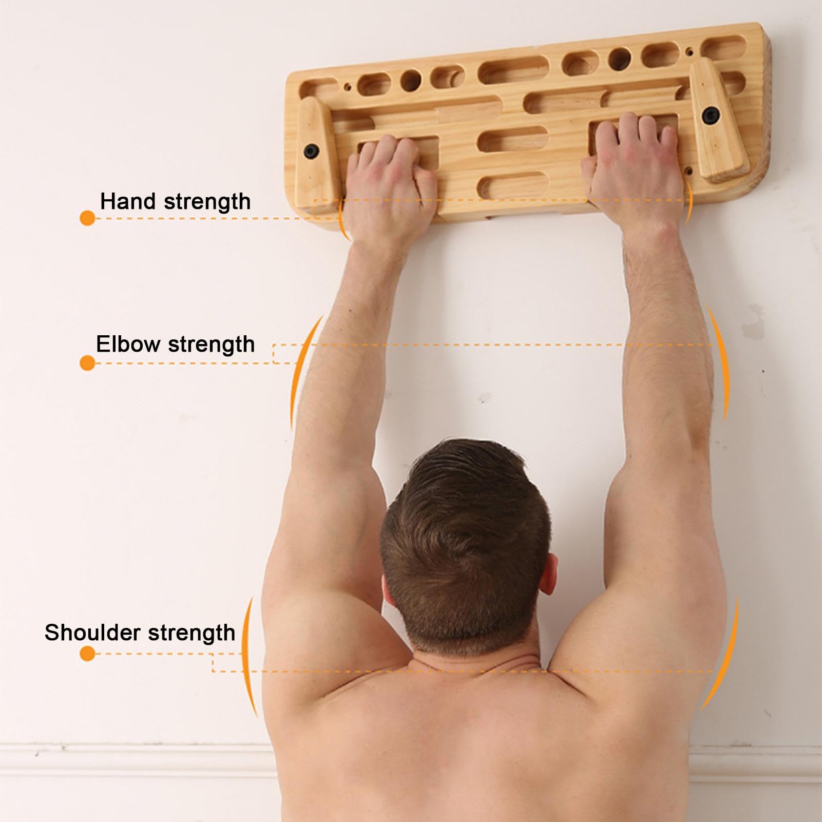 Rock Climbing Hangboard - Indoor Training Board, Durble Wooden Grip Trainer | Adjustable Difficulty Levels, Portable Climbing Training Equipment for Strength Building Training Finger, Grip Pull Up
