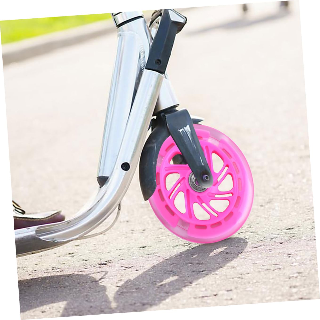 Happyyami Ruedas de Repuesto para Scooter de Pu Alta Elasticidad y Fuerte Agarre, 2 Piezas Ideales para Uso en Exteriores y Caminos