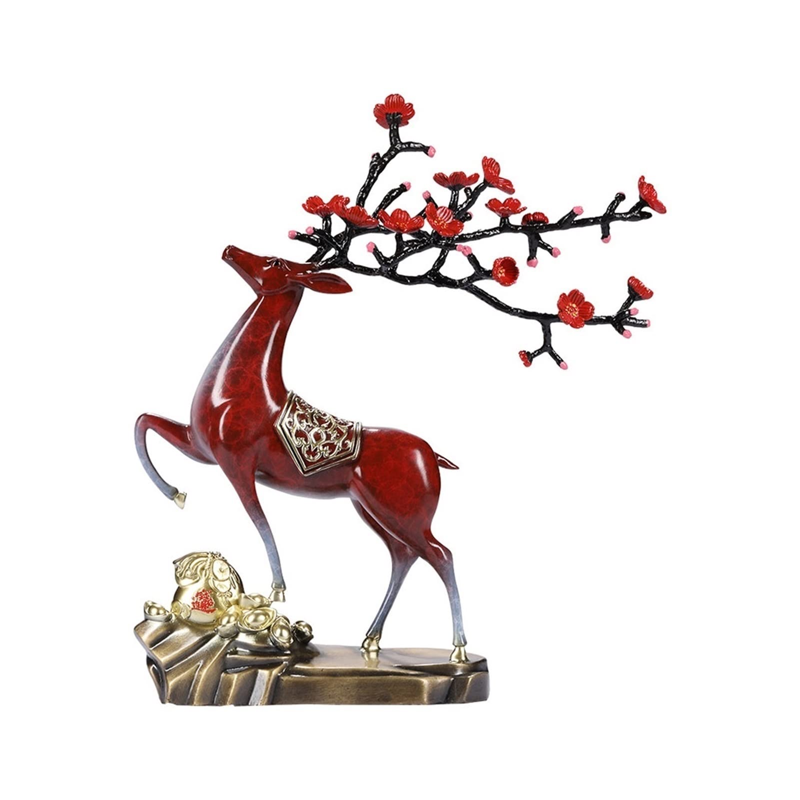 liulishop Main Décor Products Brass House Sika Deer Decoration Craft Living Room Porch Decorations Desktop Decorations Art Decorative Statue