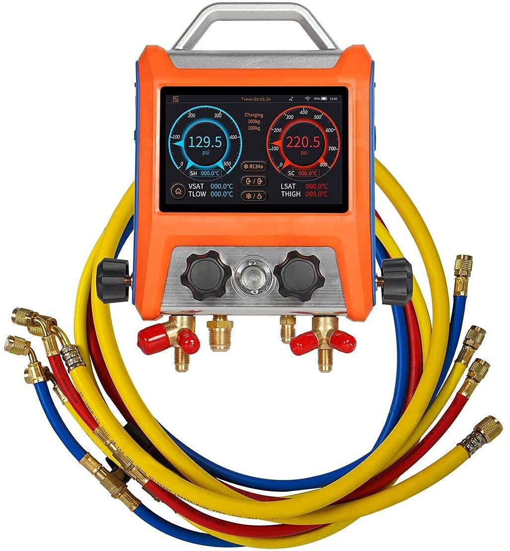 Buy Elitech EMG40V Intelligent HVAC Digital Manifold Gauge 4Way Valve