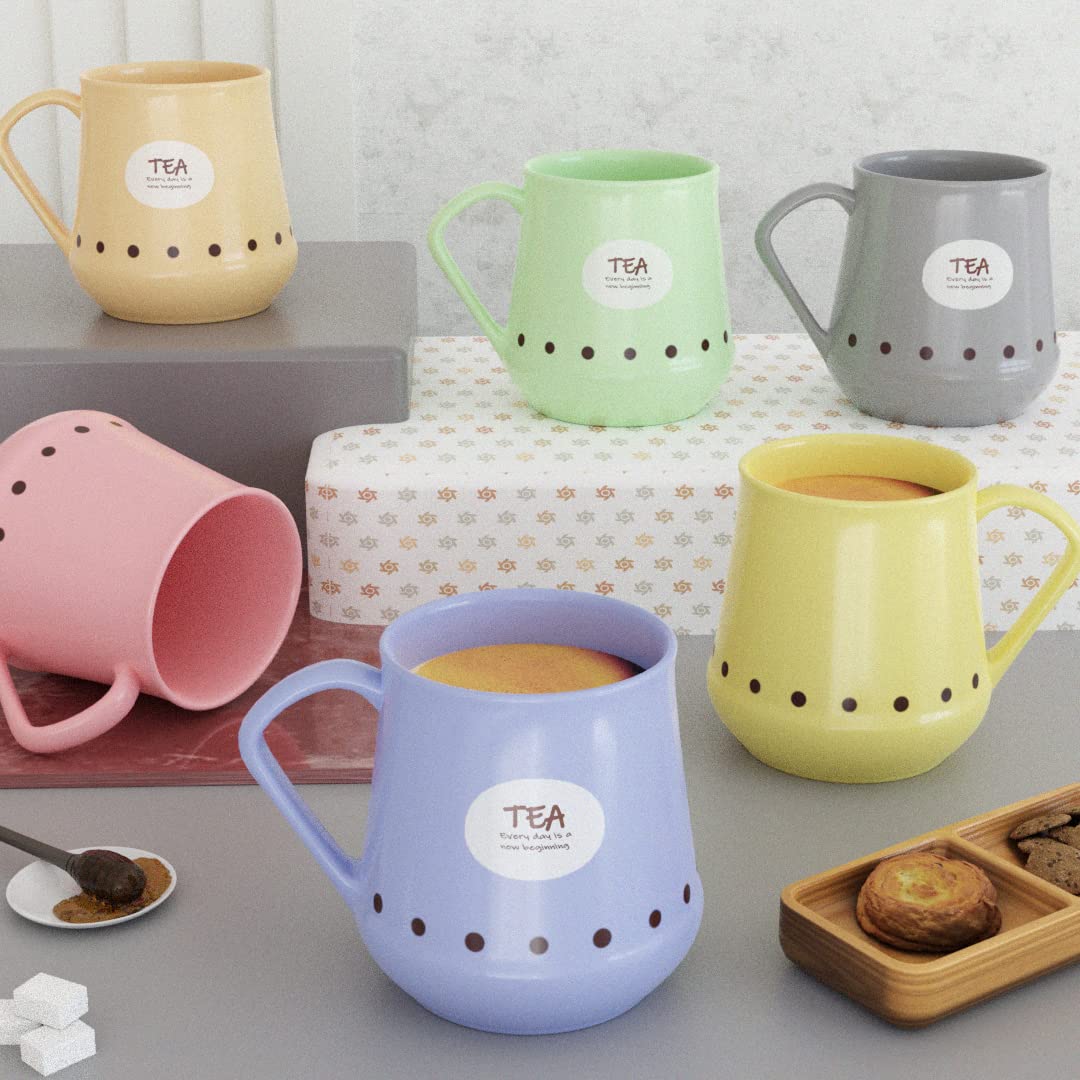 The Earth Store Handcrafted Ceramic Pastel Conical Multicolor Microwave Safe Chai/Tea Cups Serving Tea Mugs, Set Best Gift for Friends, Anniversary, Birthday (B08XZJ8KH9) Amazon Price History, Amazon Price Tracker
