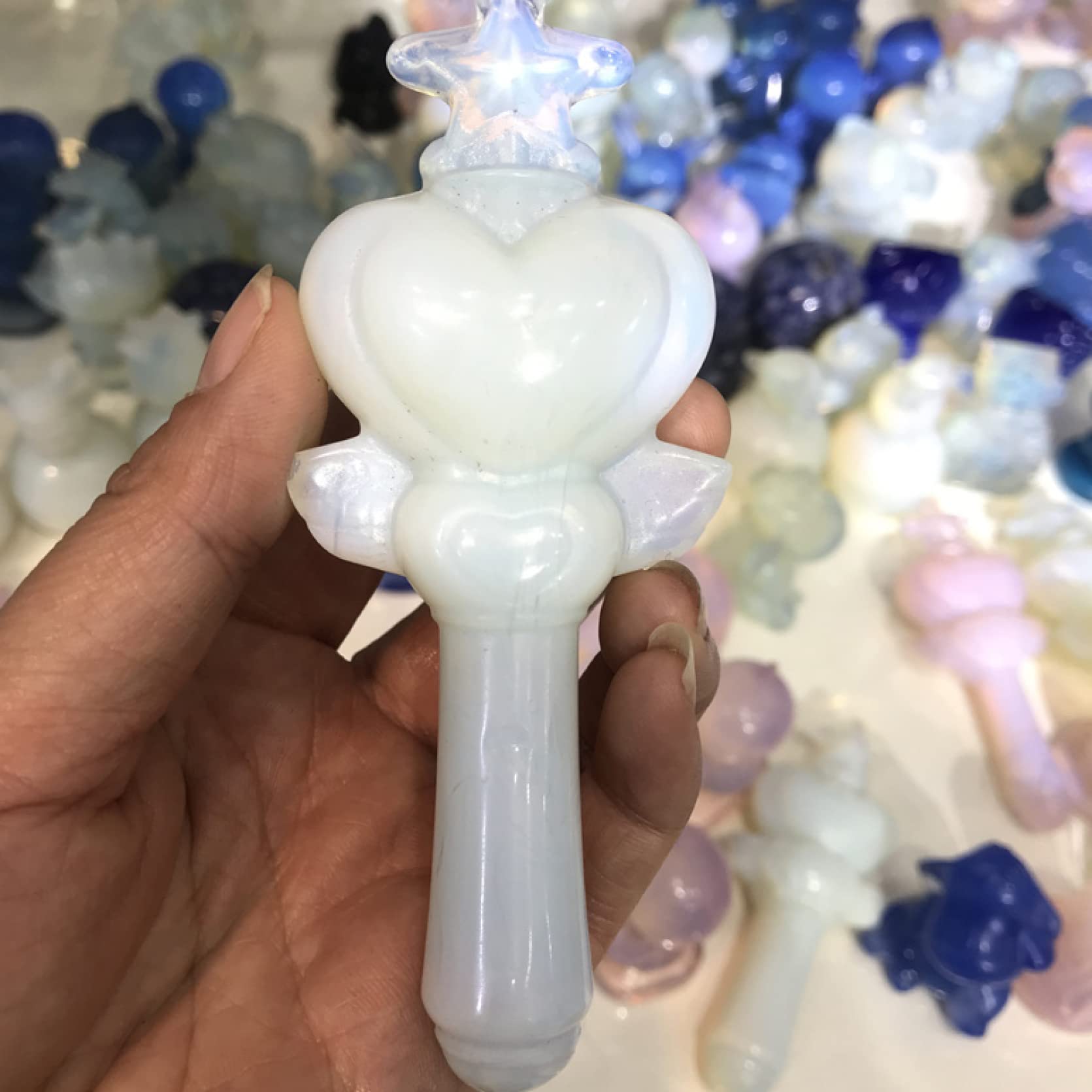 Amazon.co.jp: 天然水晶 クリスタル ストーン ラージ フェアリー