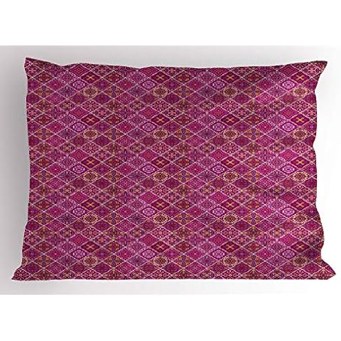 Ambesonne Moroccan Pillow Sham with Abstract Motifs Cover