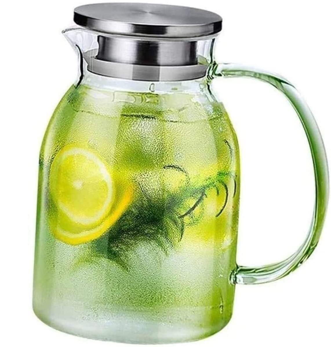 1800 ml Glas-Teekanne | Großes Fassungsvermögen mit Edelstahlsieb, hitzebeständigem Borosilikat
