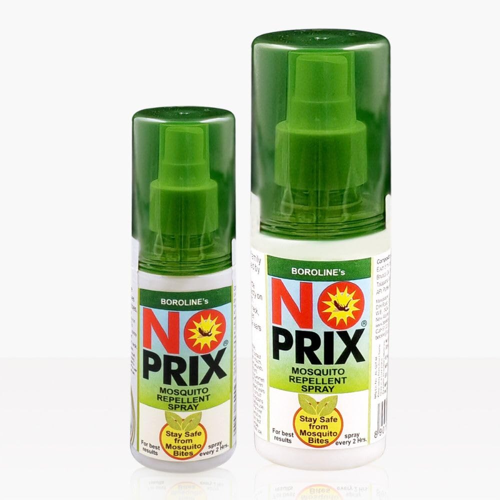 BOROLINE Noprix Ayurvedic Personal Mosquito Repellent Spray 30 ml + 100 ml For Babies/Adult | Spray On Body & Clothes | Pure Essential Oils | No Chemical (Pack of 2)-image-35
