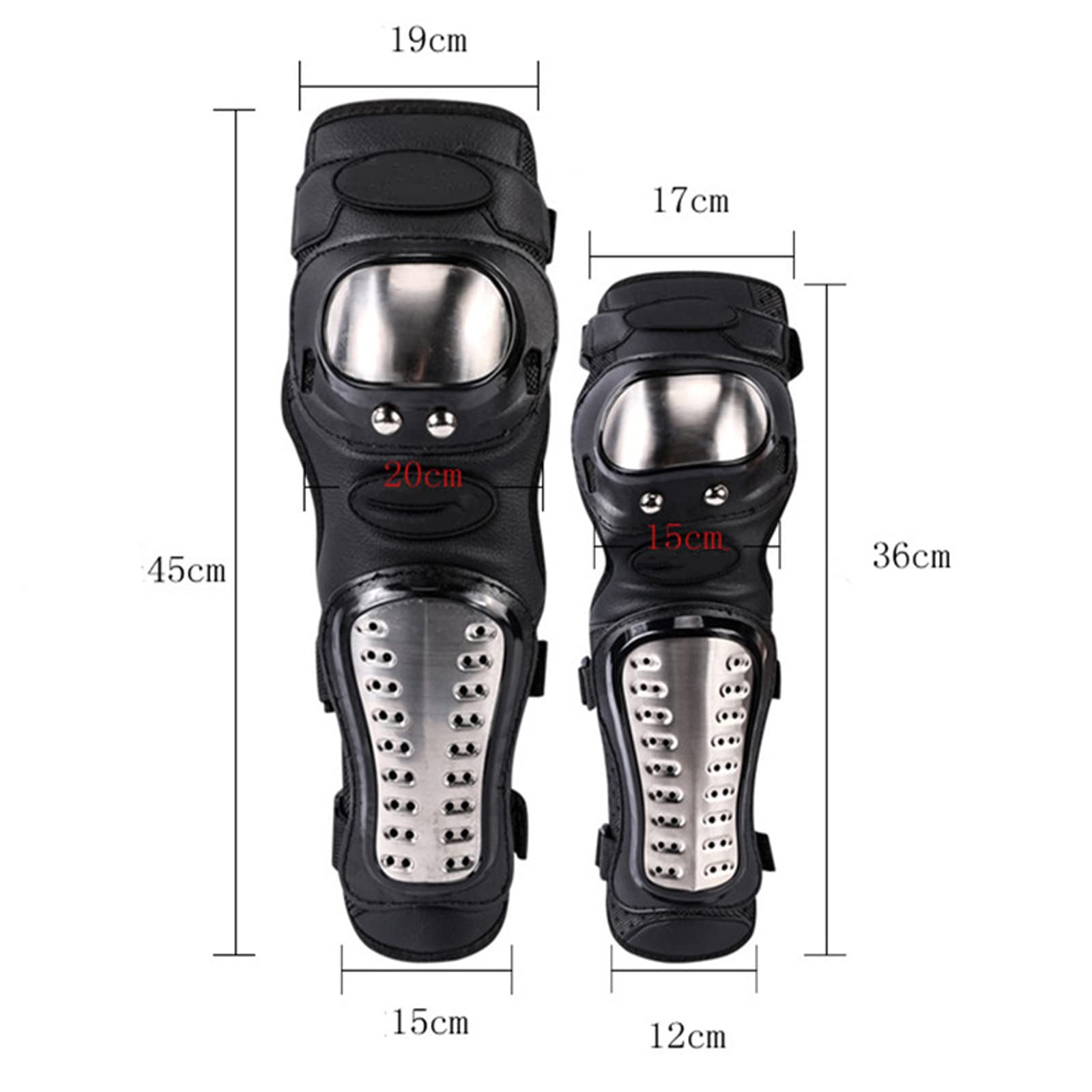 4Pc Motorrad Lange Knieschützer Ellenbogenschutz Motorrad Racing Outdoor SportsThick Edelstahl Schutzausrüstung Set