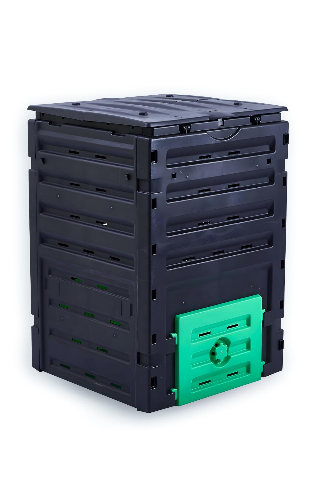 450l Garden Outdoor Compost Bin 71 W X 71 D X 103 H Cm Large Capacity Compost Container Bin With Lid For Gardens, Balconies, Kitchen