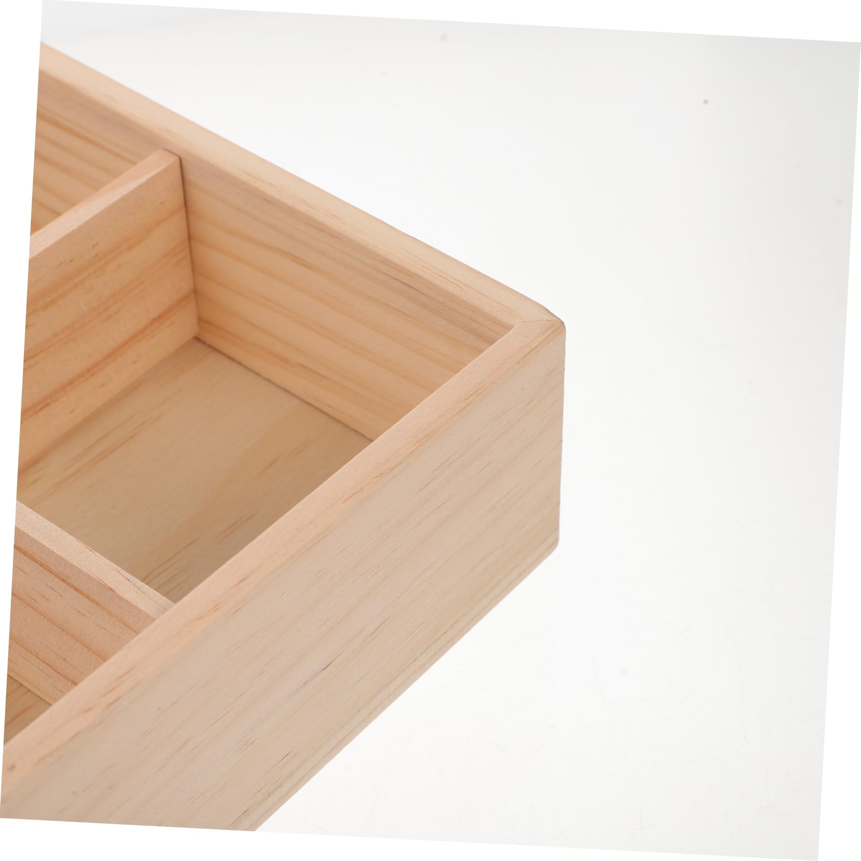 Scatola Portaoggetti in Legno Coperchio, Design a Scomparti, Contenitore Multifunzionale per Bustine di Tè, Frutta Secca e Snack
