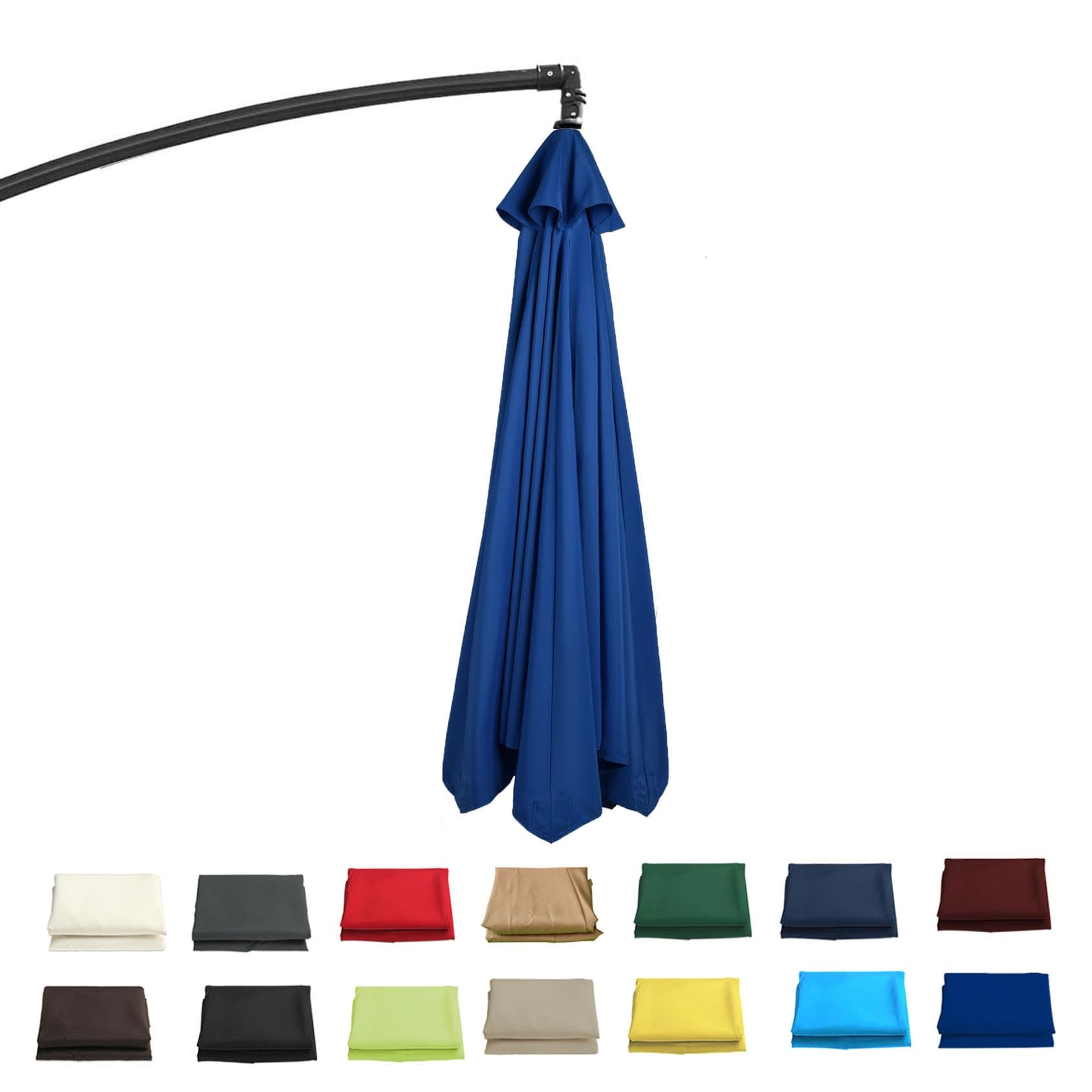 GZDXBF Sun Umbrella Replacement Cloth｜Replacement Parasol Cover｜200/230/250/270cm/300cm-6/8ribs｜Garden Parasol Canopy Cover Replacement (UV 50+ Protection)(Royal,6 RIBS: 300CM/9.8FT)