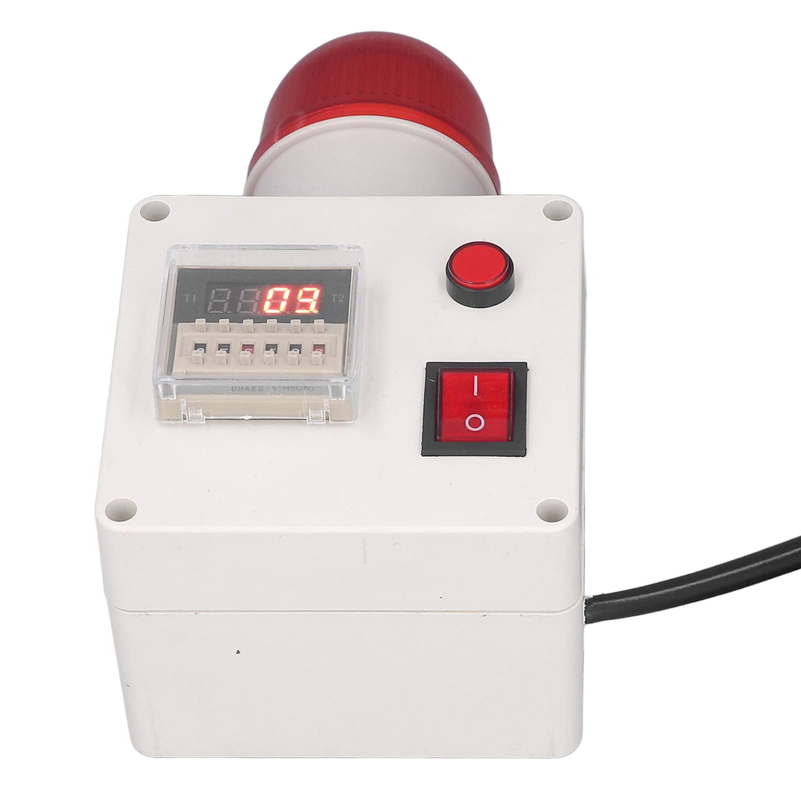 FTVOGUE Alarma Industrial Alarma de Sonido de Alto Decibelio Temporizador de Ciclo Sirena con Sincronización Programable de 6 Dígitos para Fabricación Procesamiento de Alimentos