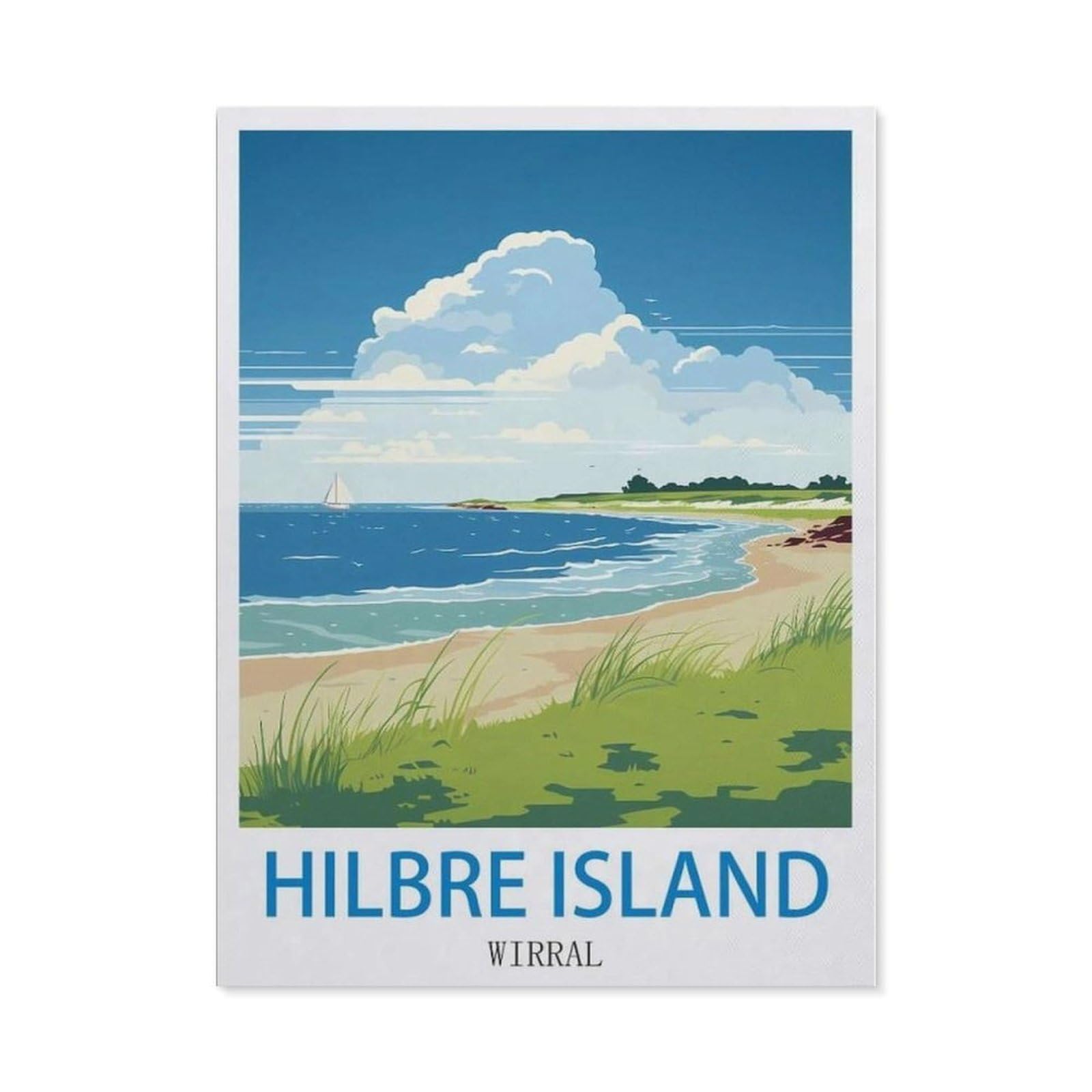 BEAYODKP DIY Diamond Art Kits，Hilbre Island Wirral（40 x 50 cm）