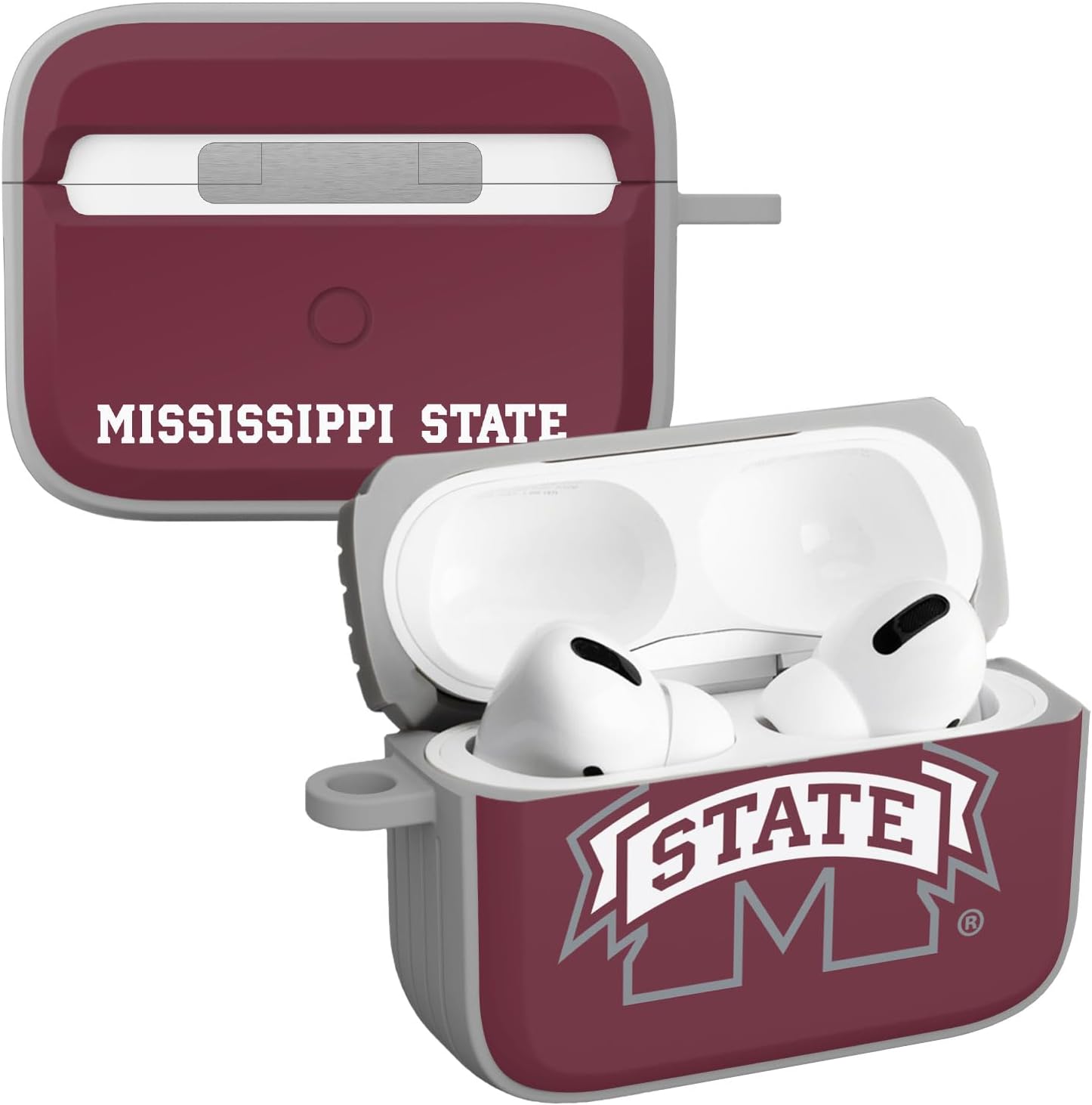 Affinity Bands Mississippi State Bulldogs HDX Case Cover Compatible with Apple AirPods Pro 1 & 2 (Classic)