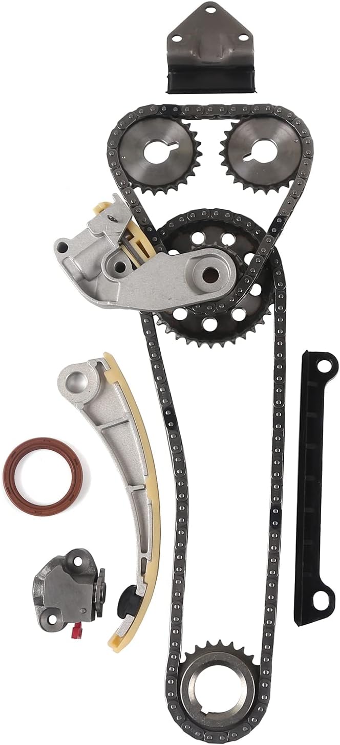 Timing Chain Kit fit 1999-2003 for Chevrolet Tracker 2L, 2002-2007 for Suzuki Aerio 2.3L, 1999-2002 Esteem 1.8L, 1996-1998 Sidekick 1.8L, 2007-2009 SX4 2L, 1999-2003 Vitara 2L