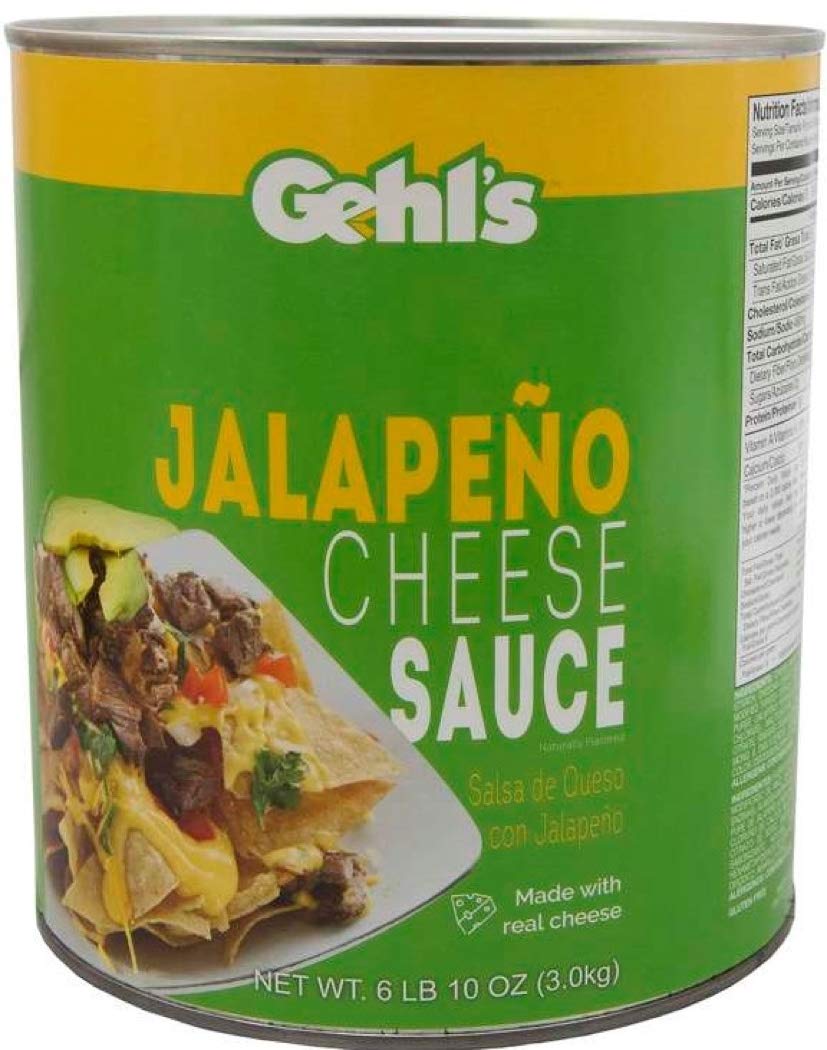 Jalapeno Cheese Sauce in a can by Gehl's – 6 lb 10 oz