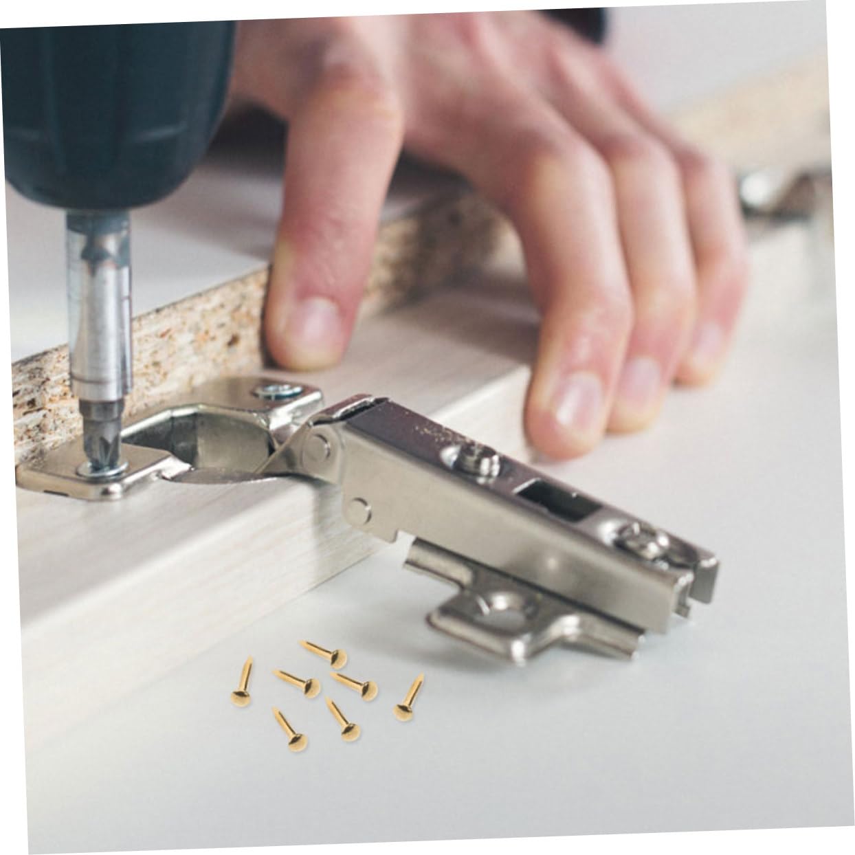 NULYLU 100pcs Brass Nails Furniture Copper Nails Home Copper Nail Furniture Nail Hardwares Accessories Copper Picture Nail Pictures Hanging Metal Nails Home Metal Nails Fastening Nail