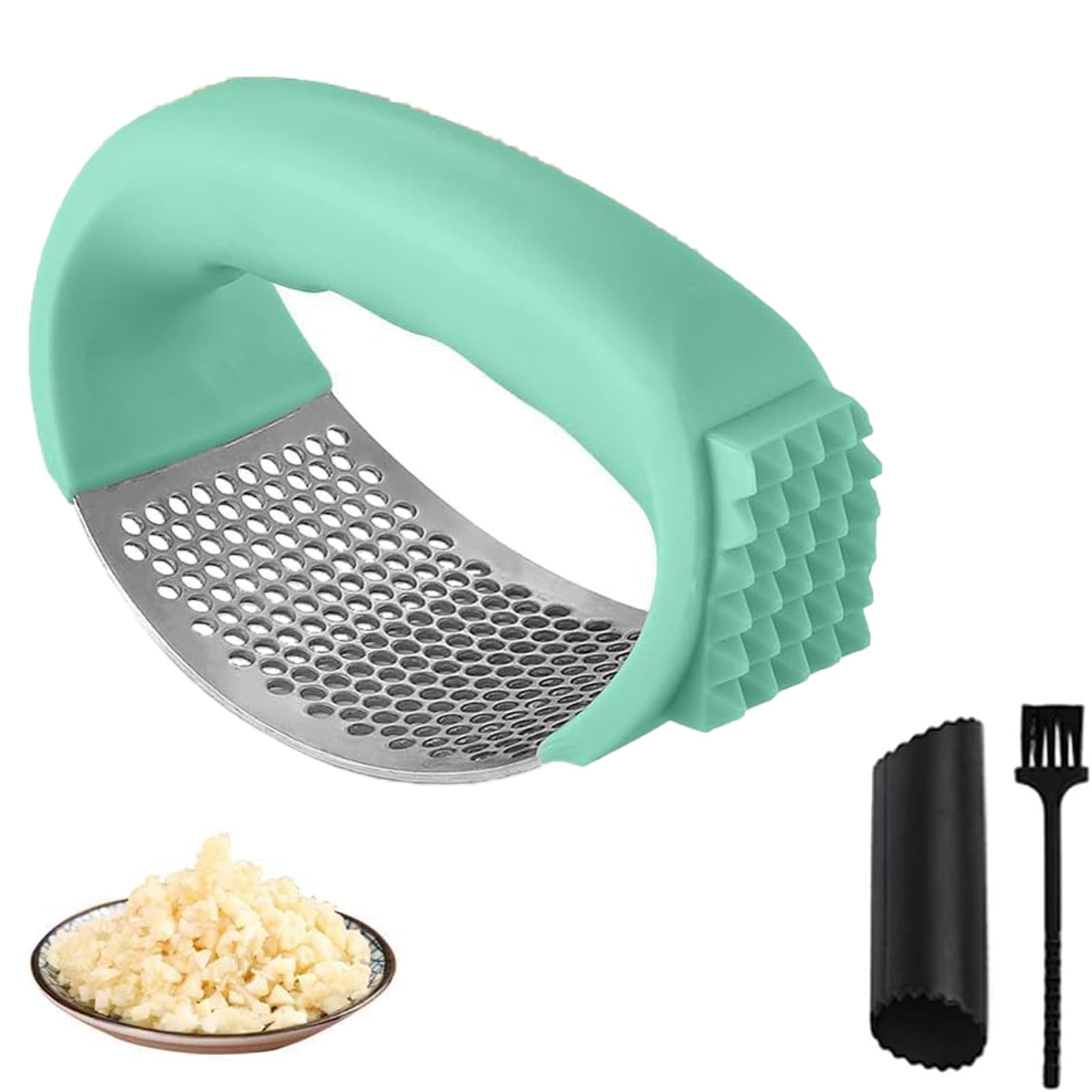 Stainless Steel Garlic Press,2025 New Upgraded Garlic Press Rocker,Garlic Crusher with Pe…