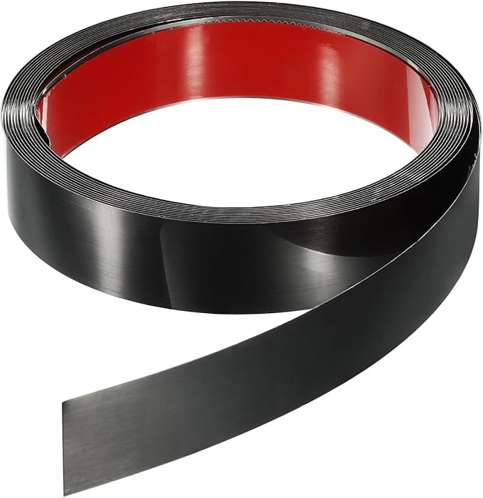 Sourcing Map 16.4ft X 1.57" Wall Trim Molding Trim, Peel And Stick Self Adhesive Stainless Steel Mirror Finish Metal Strip Trim For Wall Ceiling, Floor, Cabinet, Tile Edge, Black - View #12