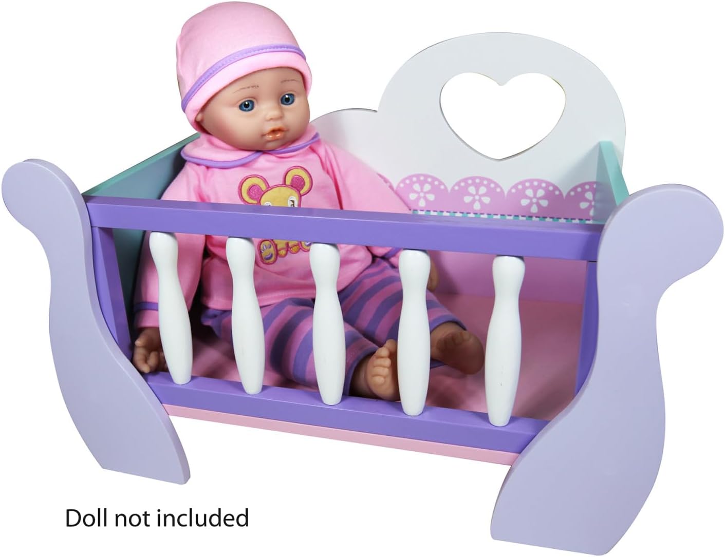 Lissi Wooden Baby Doll Cradle, Multicolor