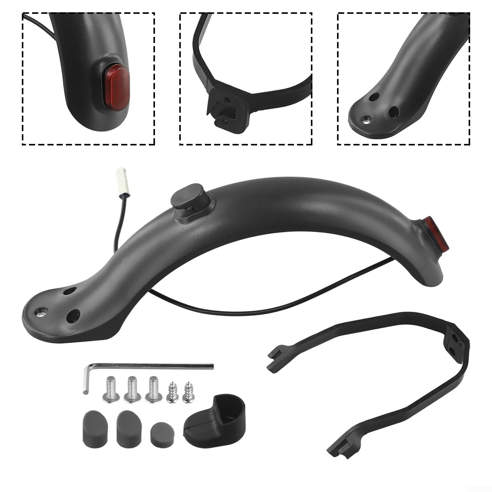 Set di ricambio per parafango scooter elettrico, con fanale posteriore per Xiaomi per M365, ad alta densità per kit parafango