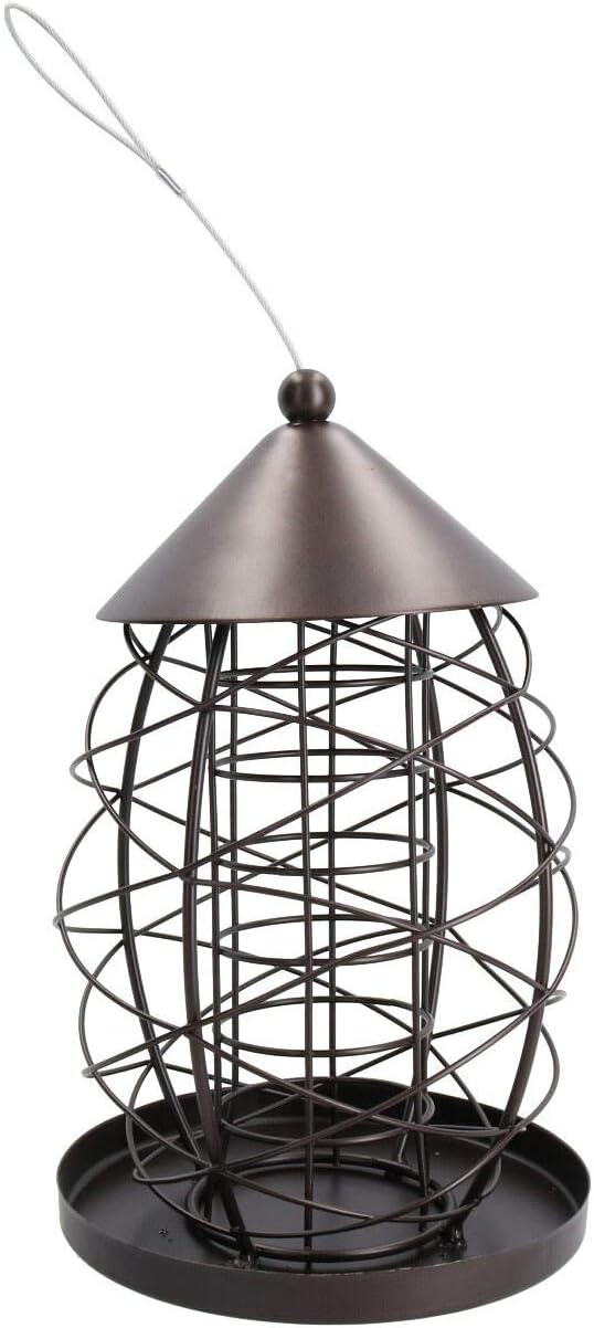 AB Tools Lantern Bird Feeder FatBall Holder Hanging Feeding Station Wild Birds 17x25cm