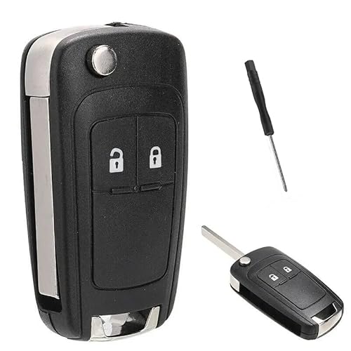 2Pulsanti Chiave auto remota Flip Shell per Opel/Vauxhall per Astra J Zafira B C Insignia Mokka Adam Cascade Karl Corsa Meriva