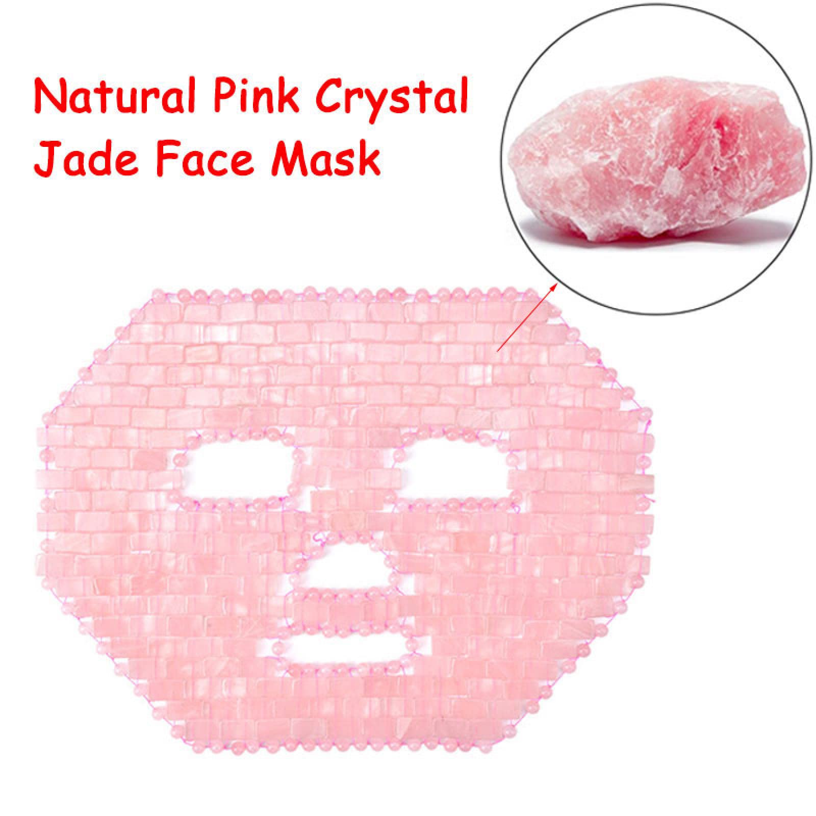 Gua sha stein, mascarilla facial de cuarzo rosa natural, piedra jade, masaje gua, cuidado los ojos for dormir, cristal, sin caja