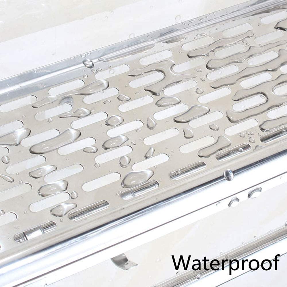 LYGXWJFC Toallero Toallero montado en la Pared, sin perforación, toallero de Acero Inoxidable con Estante Doble y Tapa Pulida Plateada Impermeable a Prueba de Herrumbre, toallero para baño, Barra,
