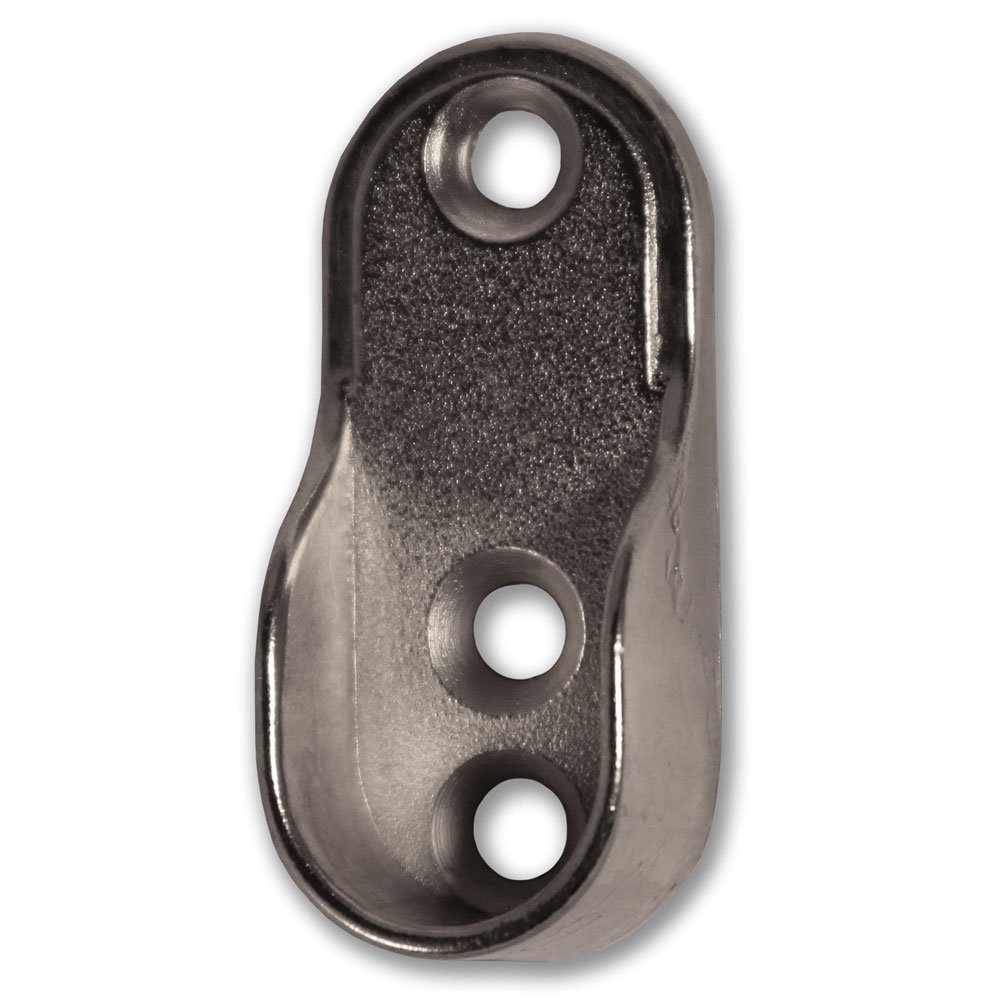 Rkl Tools & Hardware Chrome Oval Wardrobe Rail Socket (Pack Of 2)