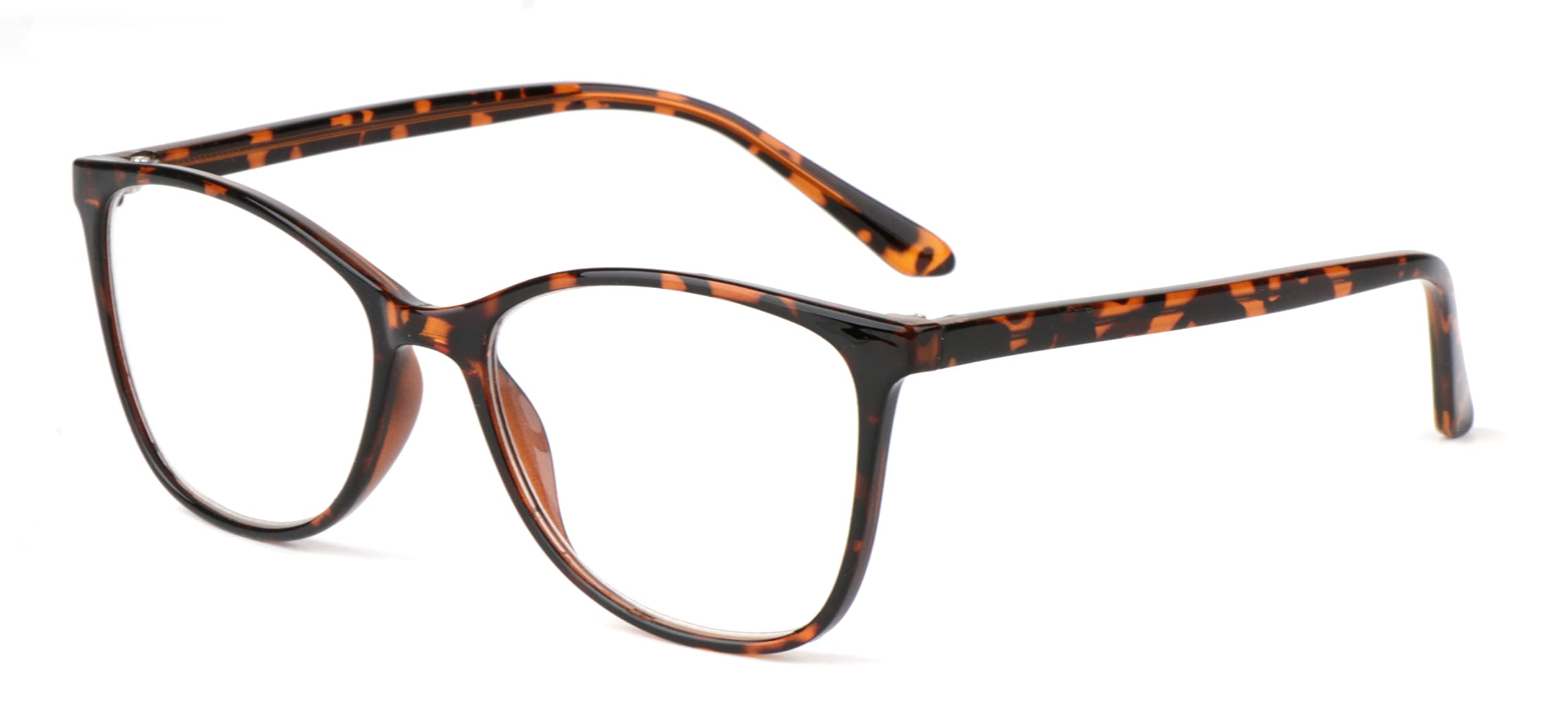 Fads & Fashions Unisex Tortoise Oversized Cat Eye Reading Glasses Stainless Metal Hinges With Stainless Steel Strengthening Temples Dx81 (, 1.5, Multiplier_x)