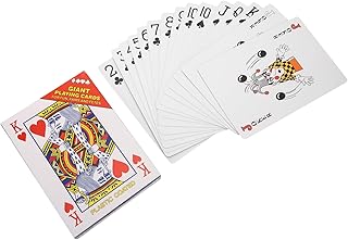 Toyvian 1 Conjunto De Cartas De Baralho Gigantes Cartas De Baralho Jumbo Cartas De Baralho Para Adultos Cartas De Baralho Grandes Cartas De Cassino Enormes Baralhos De Cartas Cartas De