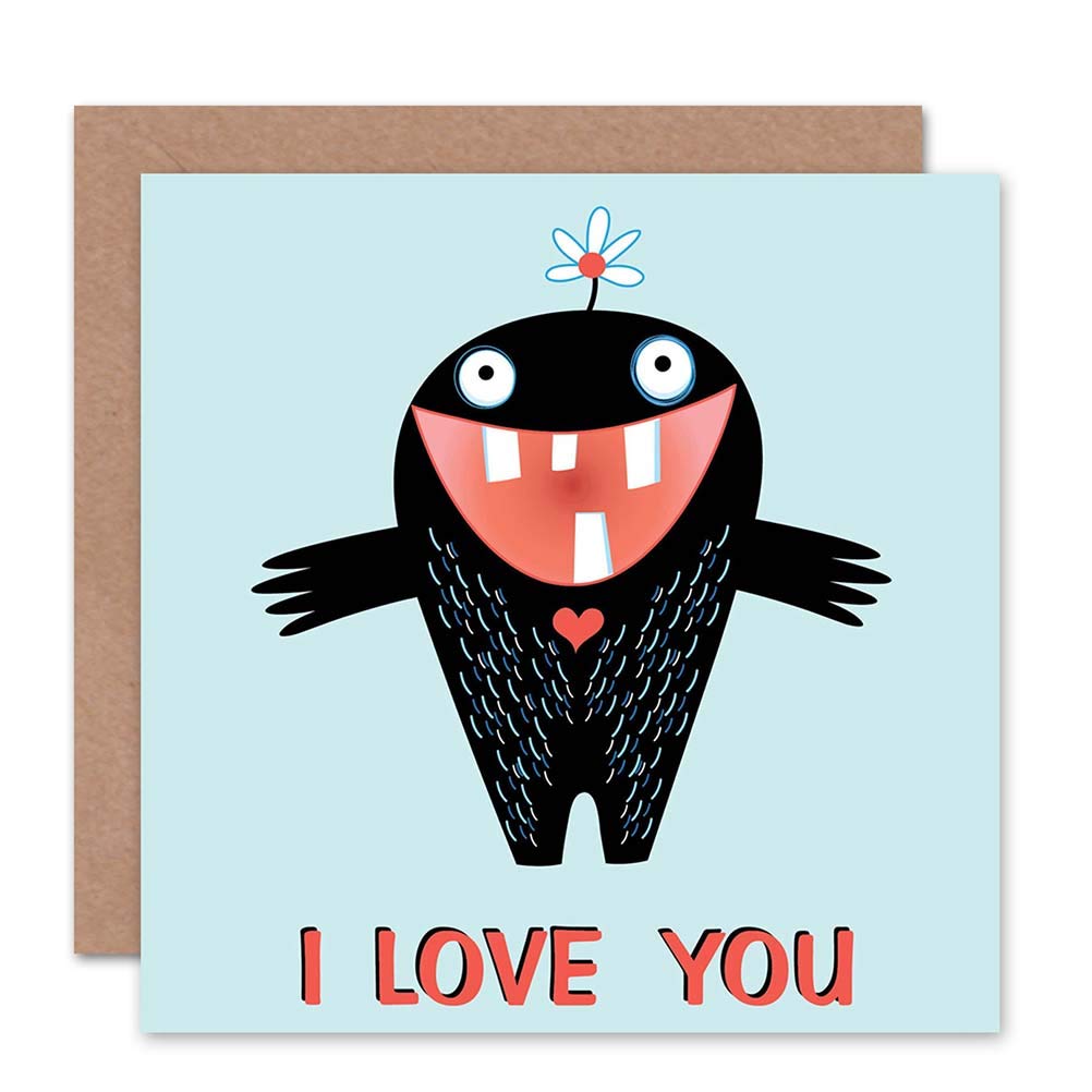 Artery8 Valentine Love Monster Greeting Card