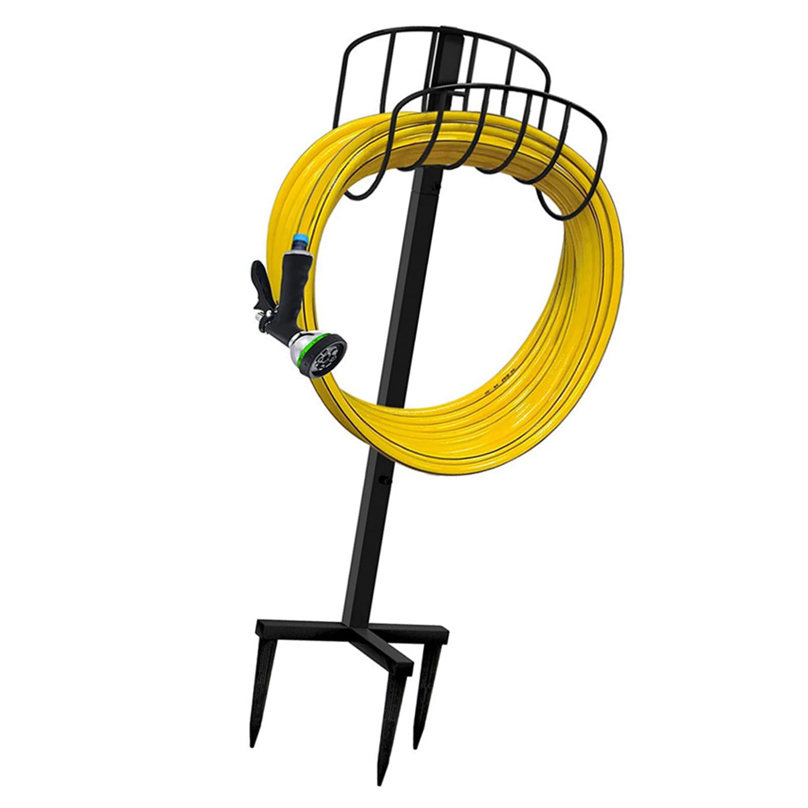 Soporte para Manguera de Jardín con Soporte Metálico Desmontable