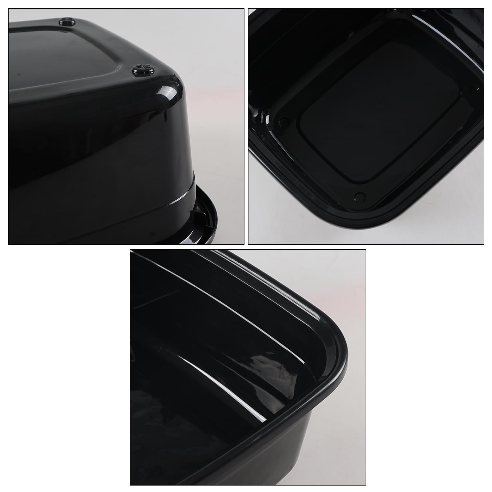 Kekow Sartén de plástico de 14 cuartos de galón, lavabo negro, negro
