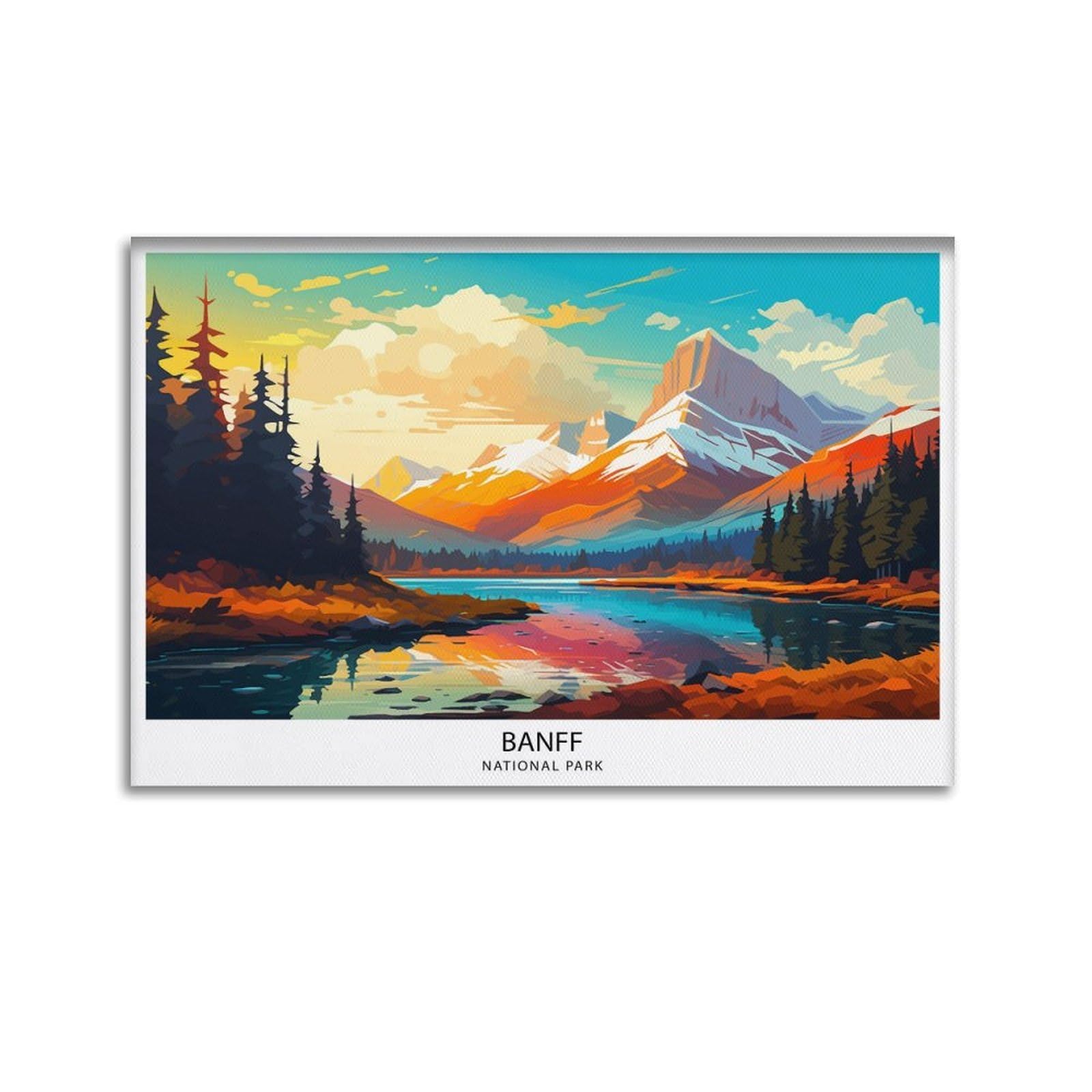 xiaoxiaoshen Banff National Park Travel Home Canada Gift for Ho_5 Canvas Poster Wall Art Prints Room Aesthetic Murals Bedroom And Living Decorations 20x30inch(50x75cm)