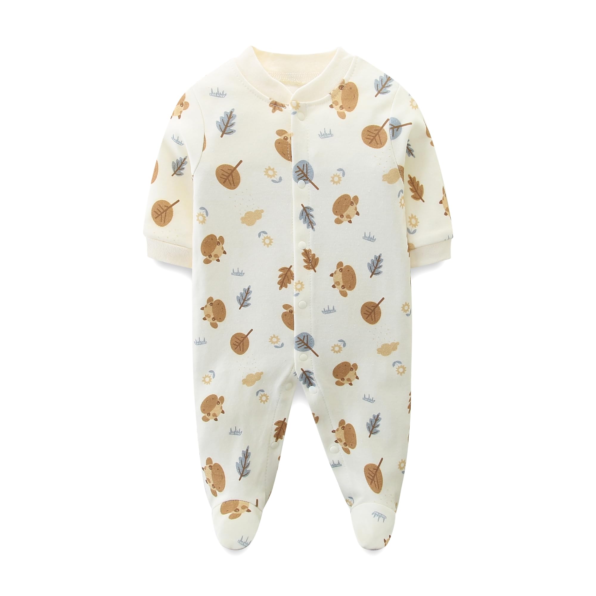 Infant Baby Cute Onesie Cotton Outfit Cartoon Bodysuit Jumpsuit Long Sleeve Romper