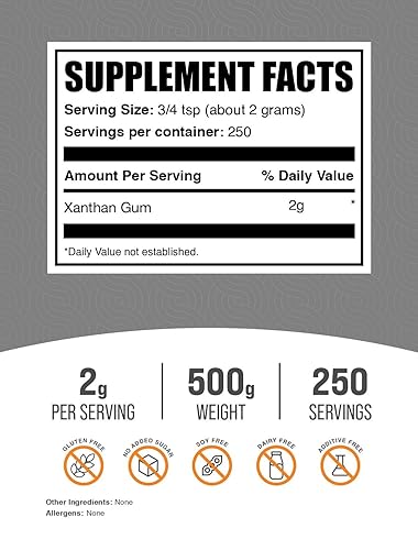 Miniatura 8 de BulkSupplements.com Polvo de goma xantana  Espesante de goma xantana, goma xantana para hornear, goma xantana sin gluten, goma xantana para ceto,
