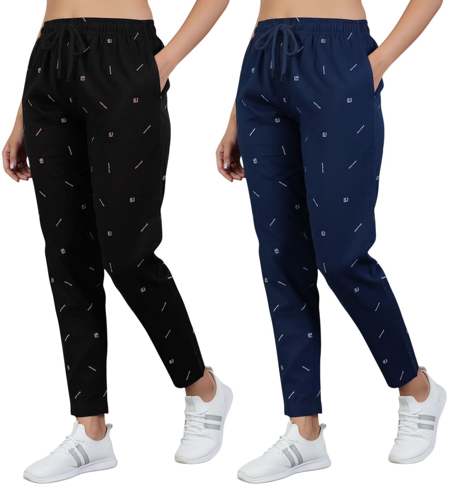 guide Women Cotton Regular Fit Track Pants (Pack of 2)-picture-50