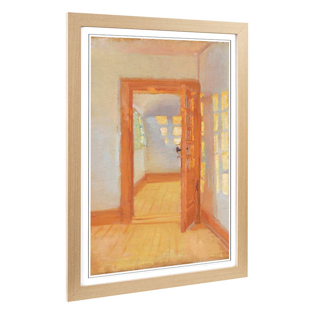 Big Box Art Framed Print of Anna Ancher Interior Annex Design | Wall Art Picture | Home Decor for Kitchen, Living, Dining Room, Bedroom, Hallway, Office, Oak, A2 / 24.5x18 Inch / 62x45cm